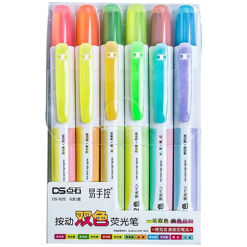 2 boje u jednom vrhu Highlighter koji se uvlači