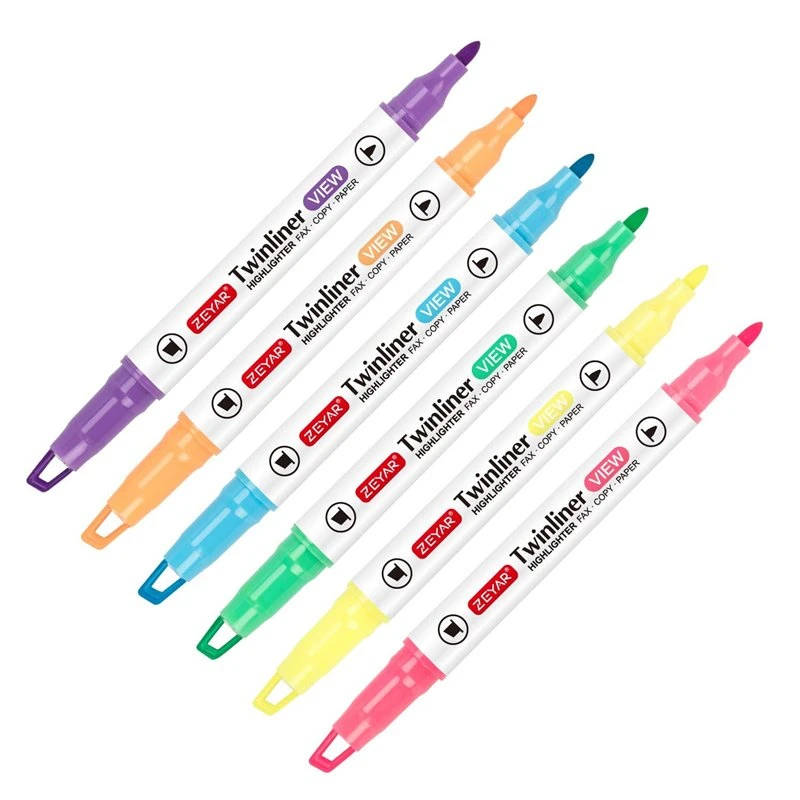Double-ended Clear View Tip Highlighter