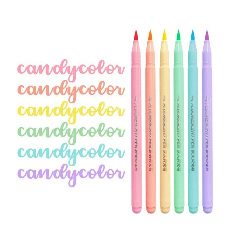 Set fluorescentnih olovki s mekim kistom u 6 boja Art Highlighter u boji
