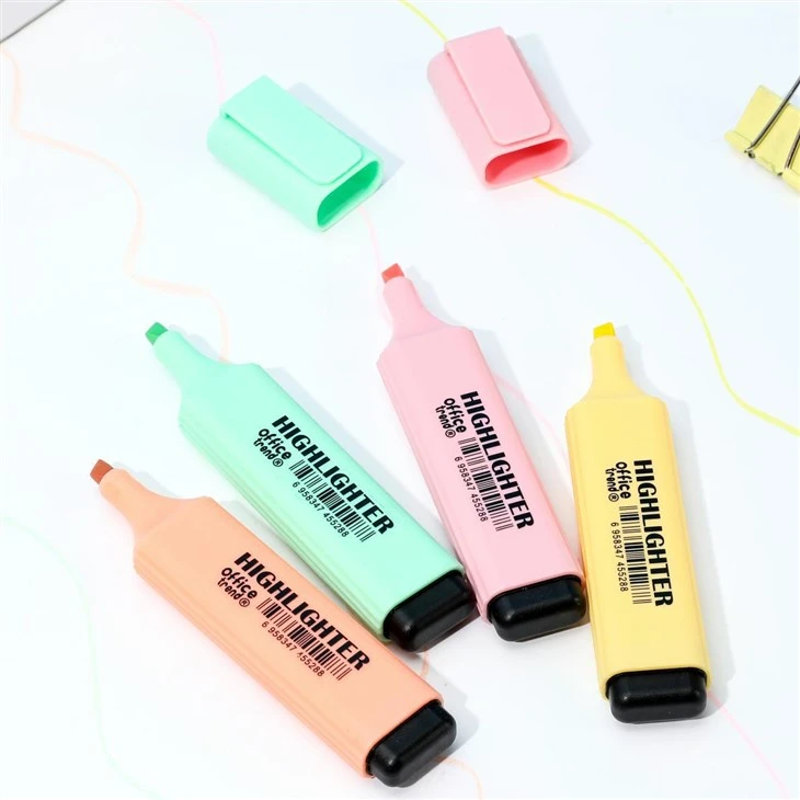 Highlighter za zaštitu očiju velikog kapaciteta, meka glava, jednobojni studentski ručni marker računa